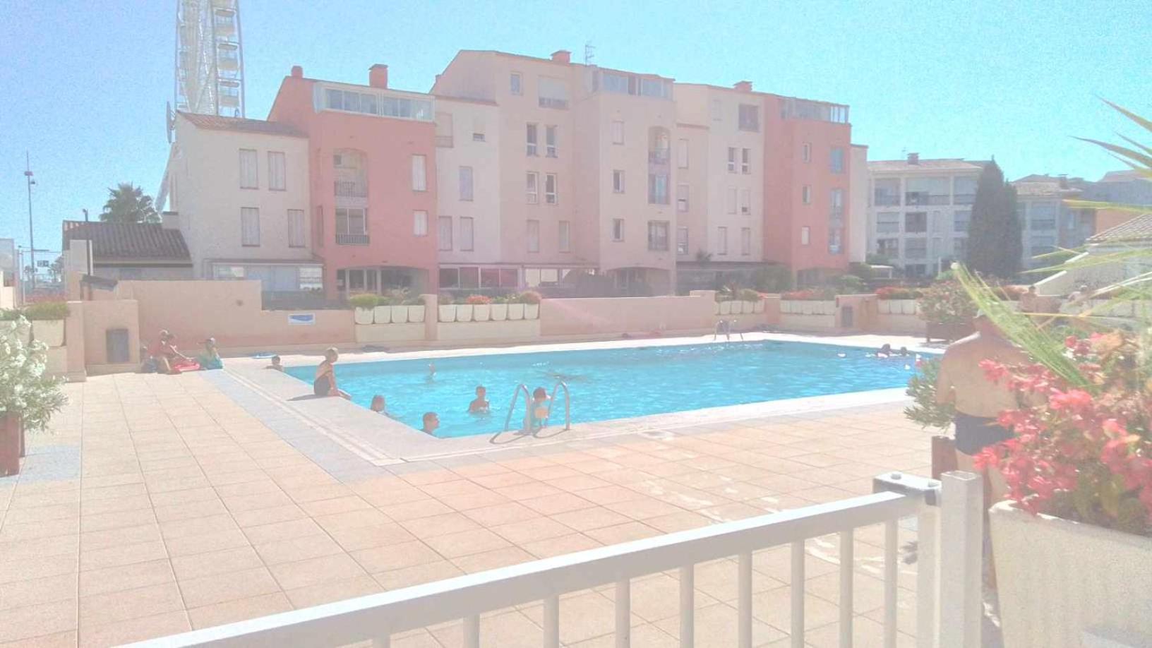 Grand T3 Piscine, Garage Centre Port Apartment Agde Luaran gambar